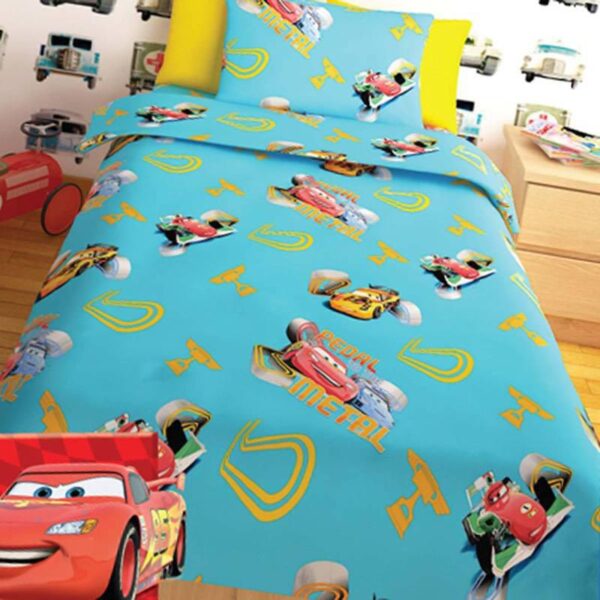 Σετ Σεντόνια Παιδικά Disney Cars Γαλαζιο Rotary (3 Τεμ)