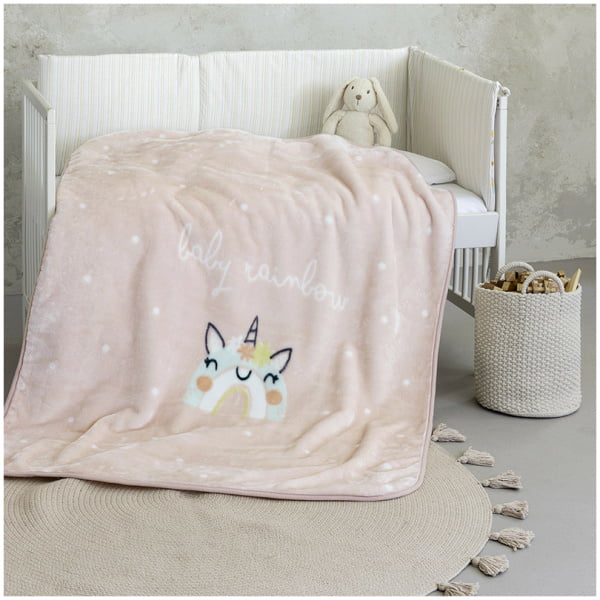 Κουβέρτα βελουτέ Baby Rainbow NIMA HOME