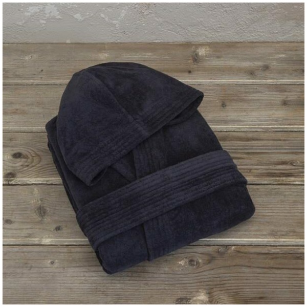 Μπουρνούζι με κουκούλα Zen -Total Black NIMA HOME