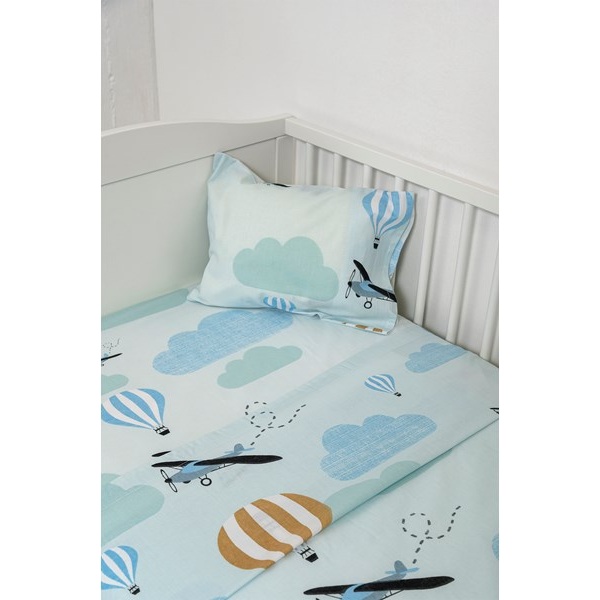 Σετ Σεντόνια κούνιας Little Ballons 305 - Blue Naf Naf
