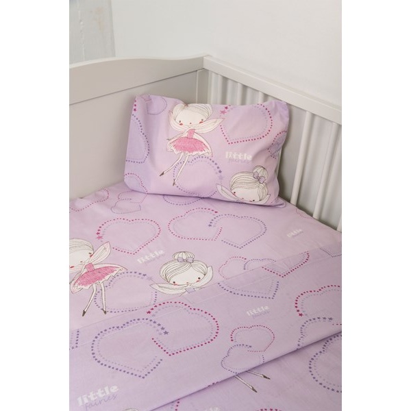 Σετ Σεντόνια κούνιας Fairies 303 - Lila Naf Naf