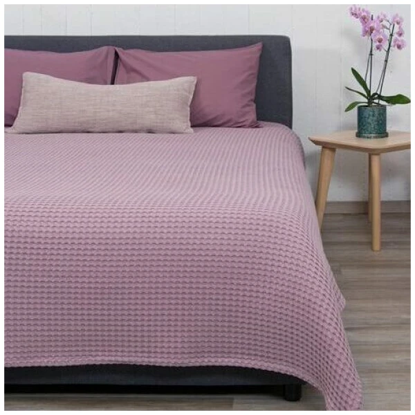 NAF NAF Κουβέρτα ΠΙΚΕ Cotton Waffle Pique Purple