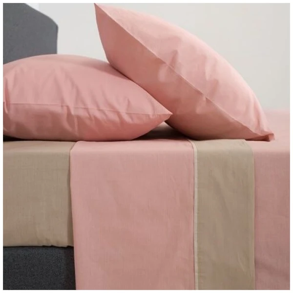 ΒΙΟΚΑΡΠΕΤ Σετ σεντόνια Μονά VIEW - Powder Beige