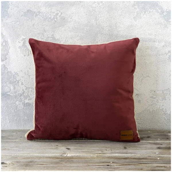 NIMA HOME Διακοσμητικό Μαξιλάρι Nuan Wine Red - Light Beige