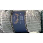 Κουβέρτα Υπέρδιπλη Fleece Βελουτέ Γκρι Ανοικτό Ρίγα NEW WORLD
