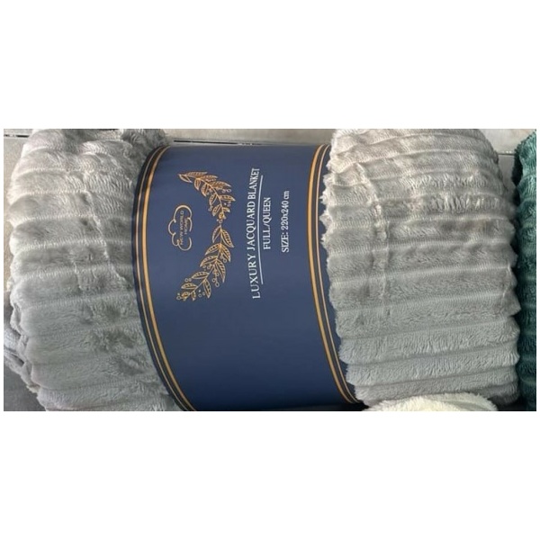 Κουβέρτα Υπέρδιπλη Fleece Βελουτέ Γκρι Ανοικτό Ρίγα NEW WORLD