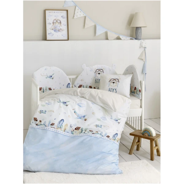 NIMA HOME Σετ Σεντόνια Κούνιας Boy's World