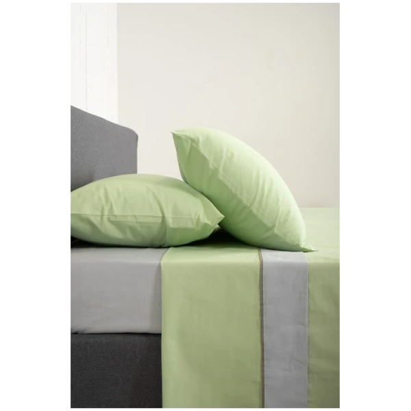 ΒΙΟΚΑΡΠΕΤ Σετ σεντόνια HOME View Lime - LT Grey - Image 2