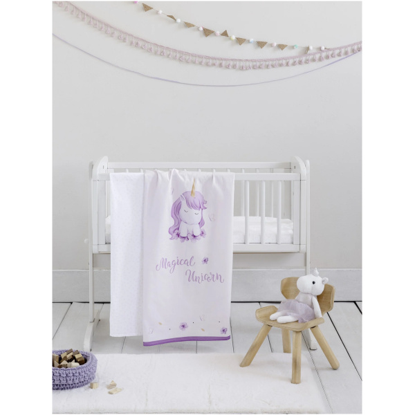 NIMA HOME Σετ Σεντόνια Κούνιας  Magical Unicorn - Image 2