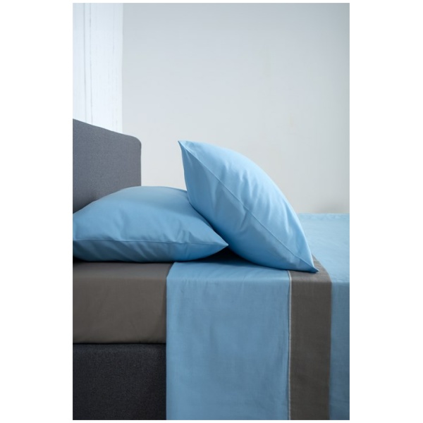 ΒΙΟΚΑΡΠΕΤ Σετ σεντόνια HOME View LT Blue - DK Grey - Image 2