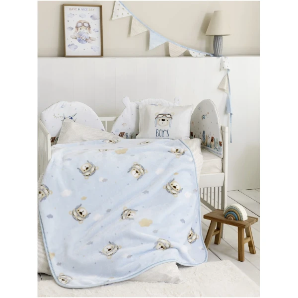 Κουβέρτα Βελουτέ Boy's World NIMA HOME