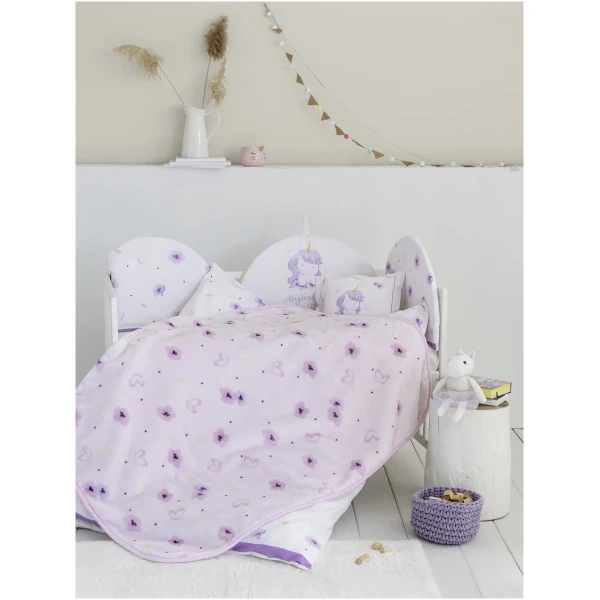 Κουβέρτα Βελουτέ Magical Unicorn NIMA HOME