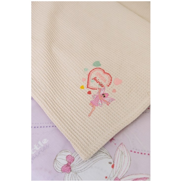 Naf Naf Βρεφική Πικέ Κουβέρτα Fairies 303 - Pink Cream - Image 3