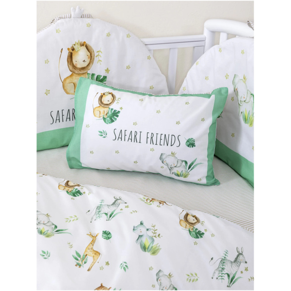 NIMA HOME Σετ Σεντόνια Κούνιας Safari Friends - Image 2