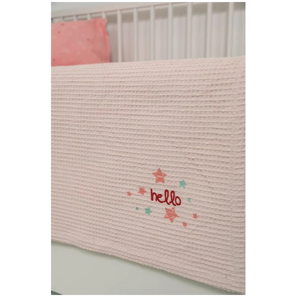 Naf Naf Βρεφική Πικέ Κουβέρτα Hello Star 304 - Pink
