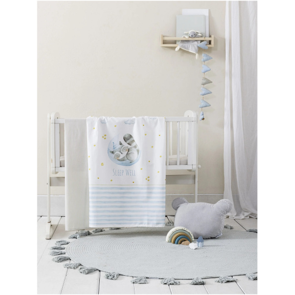 NIMA HOME Σετ Σεντόνια Κούνιας Sleepy Racoon