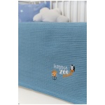 Naf Naf Βρεφική Πικέ Κουβέρτα Little Zoo 301 - Blue