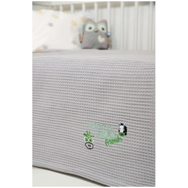 Naf Naf Βρεφική Πικέ Κουβέρτα Little Zoo 301 - White