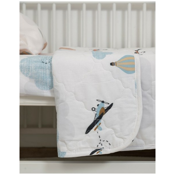 Naf Naf  Κουβερλί Little Ballons 305 - White Grey - Image 2