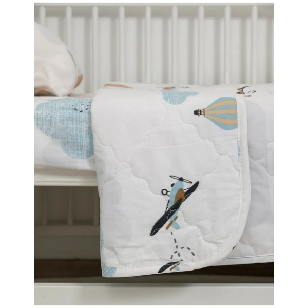 Naf Naf  Κουβερλί Little Ballons 305 - White Grey - Image 2
