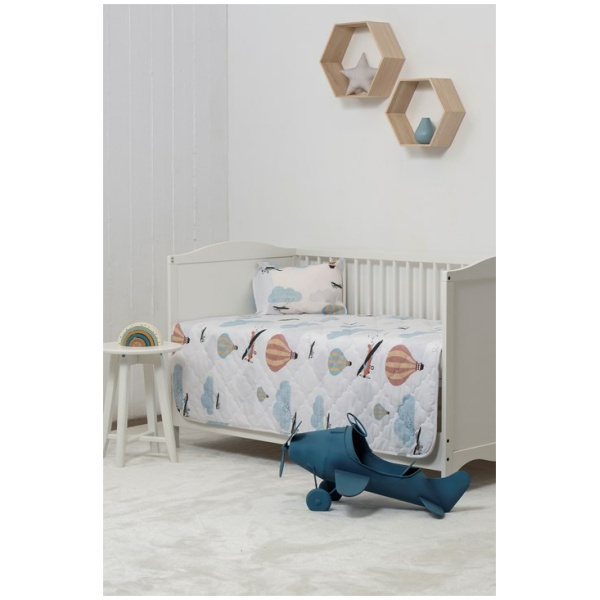 Naf Naf  Κουβερλί Little Ballons 305 - White Grey