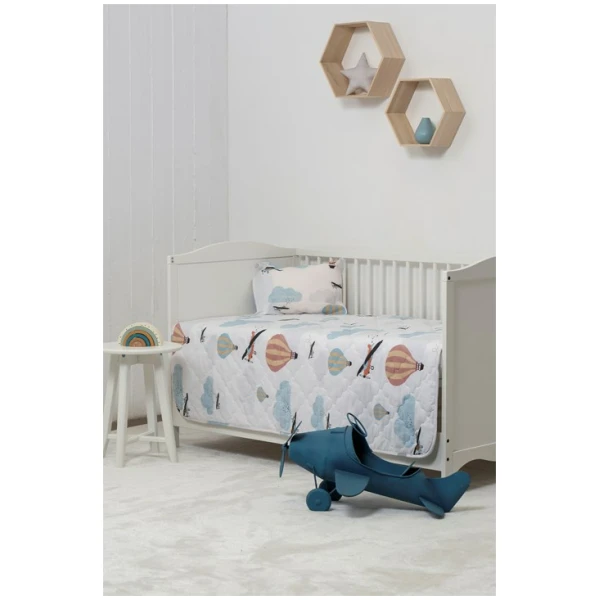 Naf Naf  Κουβερλί Little Ballons 305 - White Grey