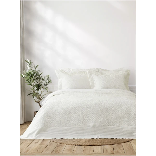 NIMA HOME Νυφικά Σετ Κουβερλί  Always - Off White