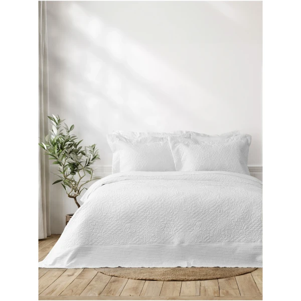 NIMA HOME Νυφικά Σετ Κουβερλί  Always - White