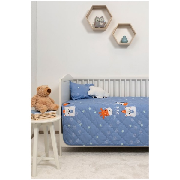 Naf Naf  Κουβερλί Little Zoo 301 - Blue - Image 2