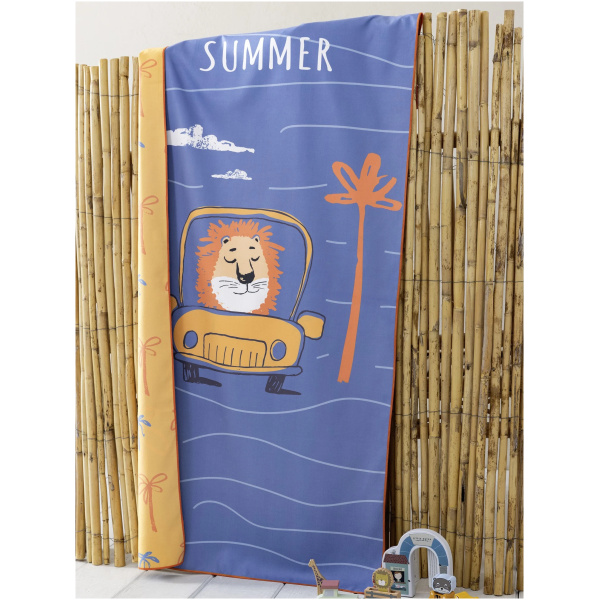 NIMA HOME Πετσέτα Θαλάσσης δύο όψεων Lion Trip