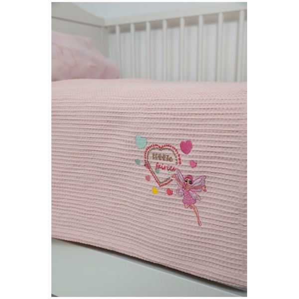 Naf Naf Βρεφική Πικέ Κουβέρτα Fairies 303 - Somon Pink
