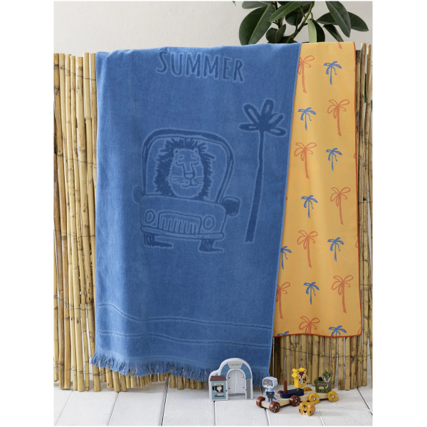 NIMA HOME Πετσέτα Θαλάσσης Lion Trip Jacquard