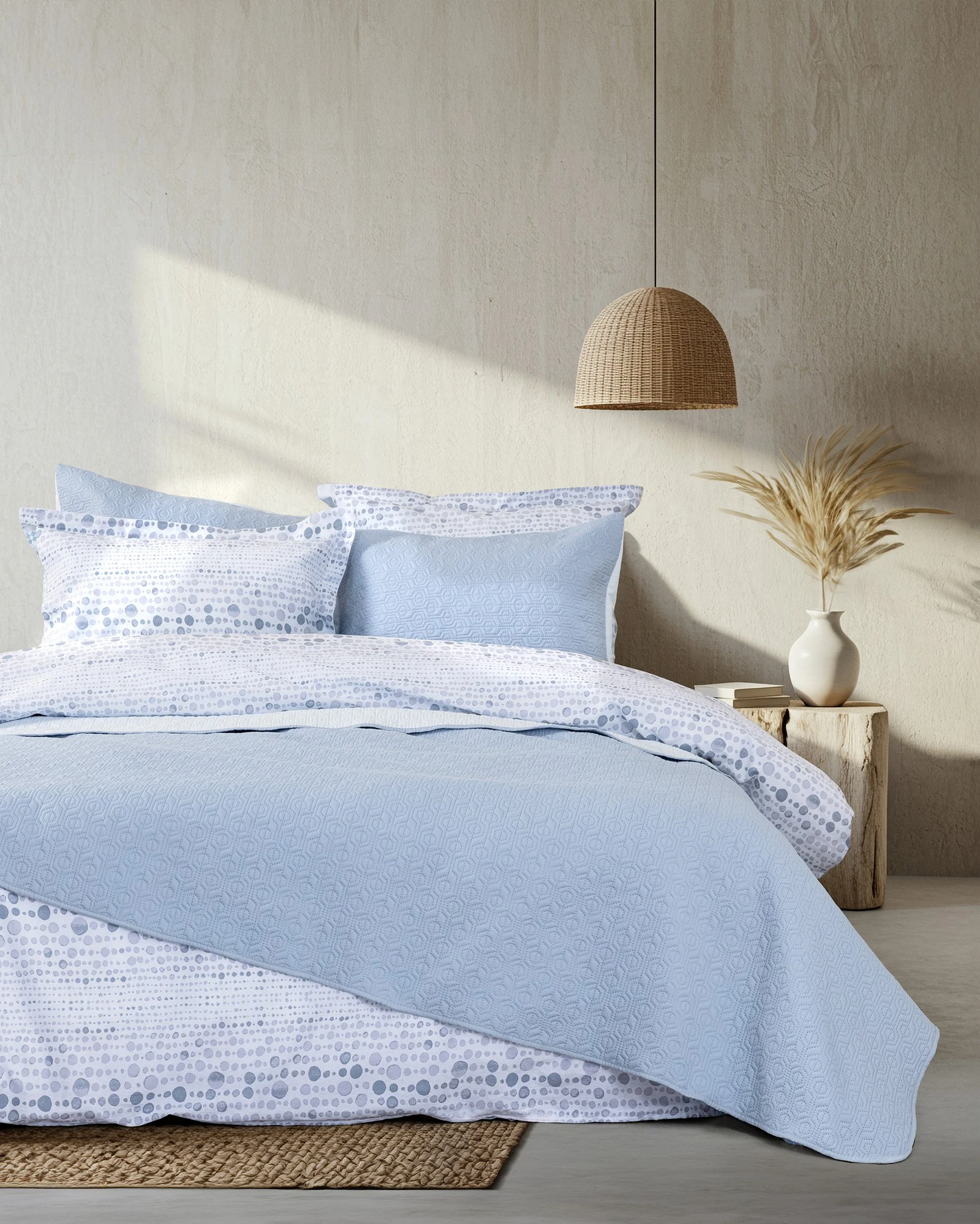 NIMAHOME Κουβερλί Orion - Sky Blue / Light Blue