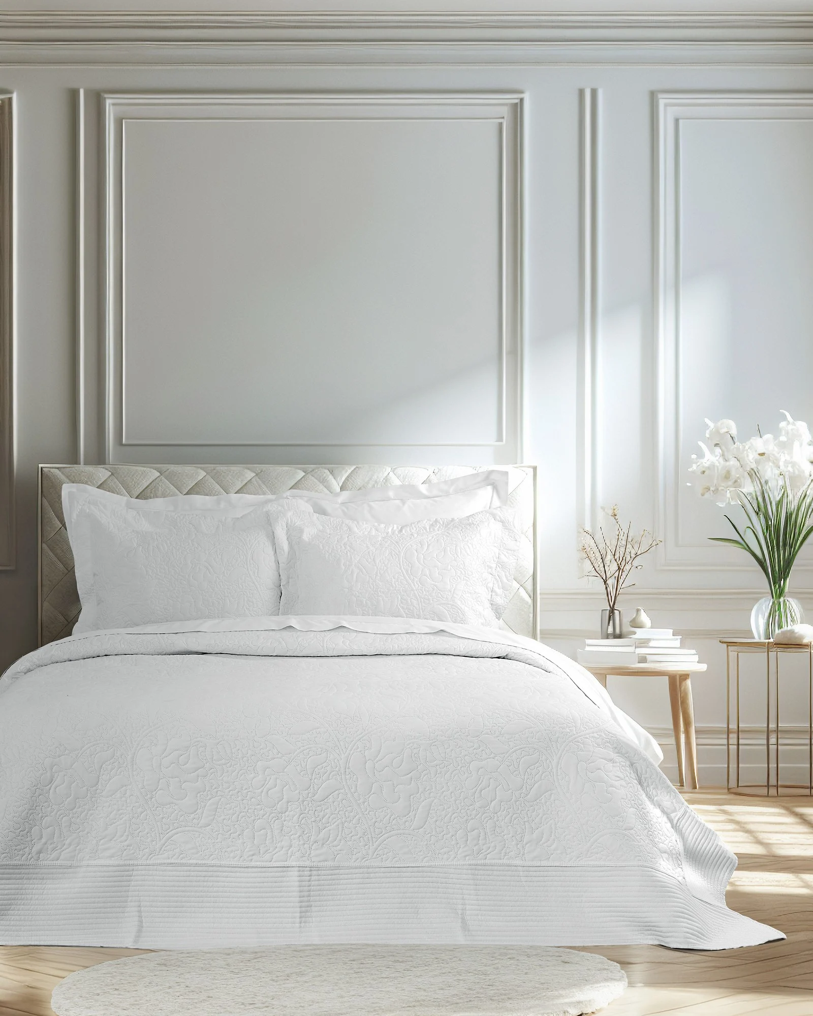 NIMA HOME Νυφικά Σετ Κουβερλί Heather - White