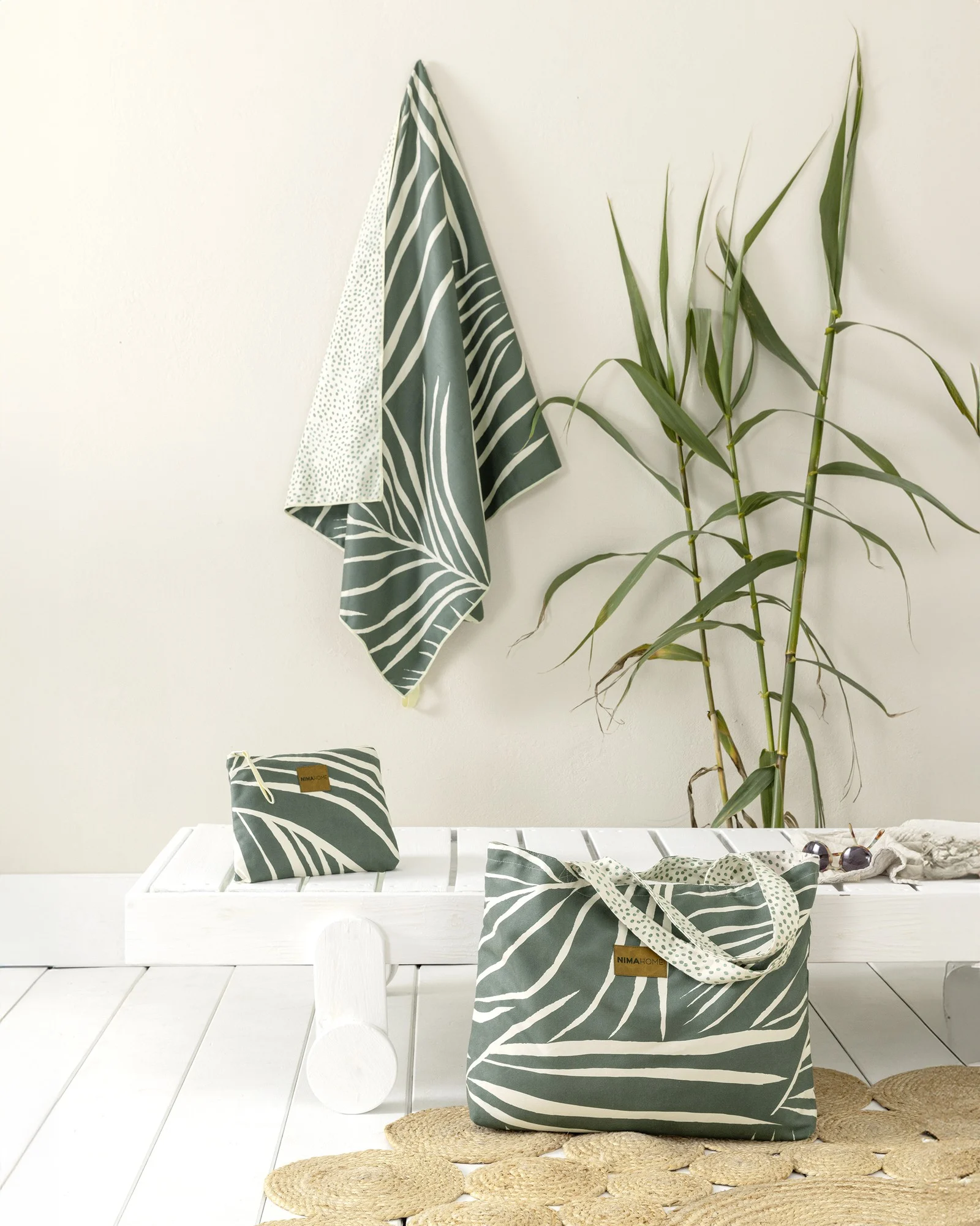 NIMA HOME Πετσέτα Θαλάσσης δύο όψεων Botanical - Image 2