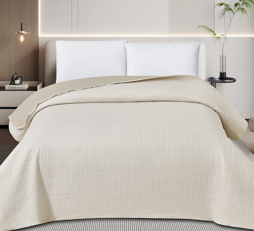 Κουβερλί Γίγας Κεντημένο Κρεμ – Μπεζ HOME FABRICS