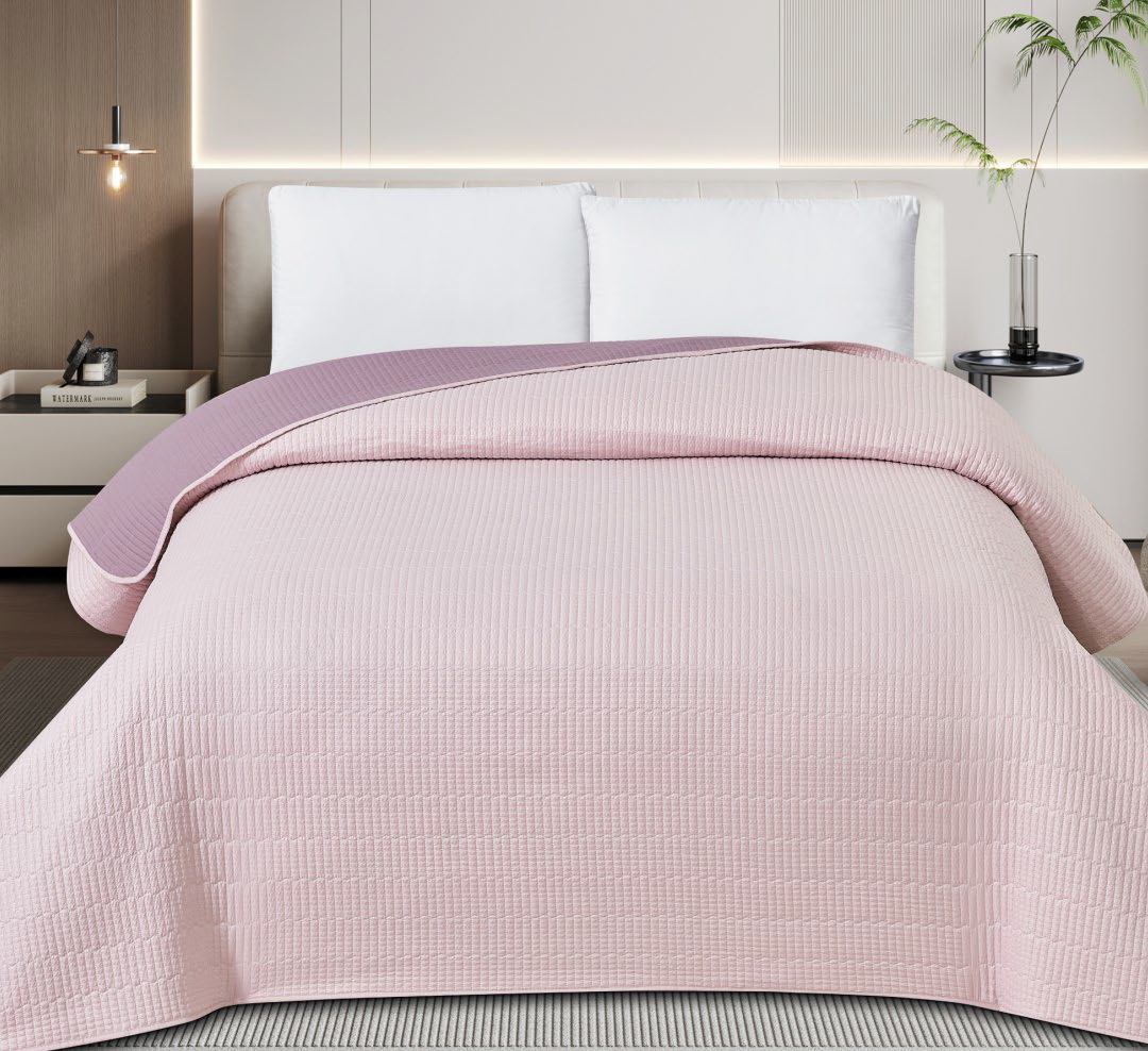Κουβερλί Γίγας Κεντημένο Ροζ – Σ. Μήλο HOME FABRICS